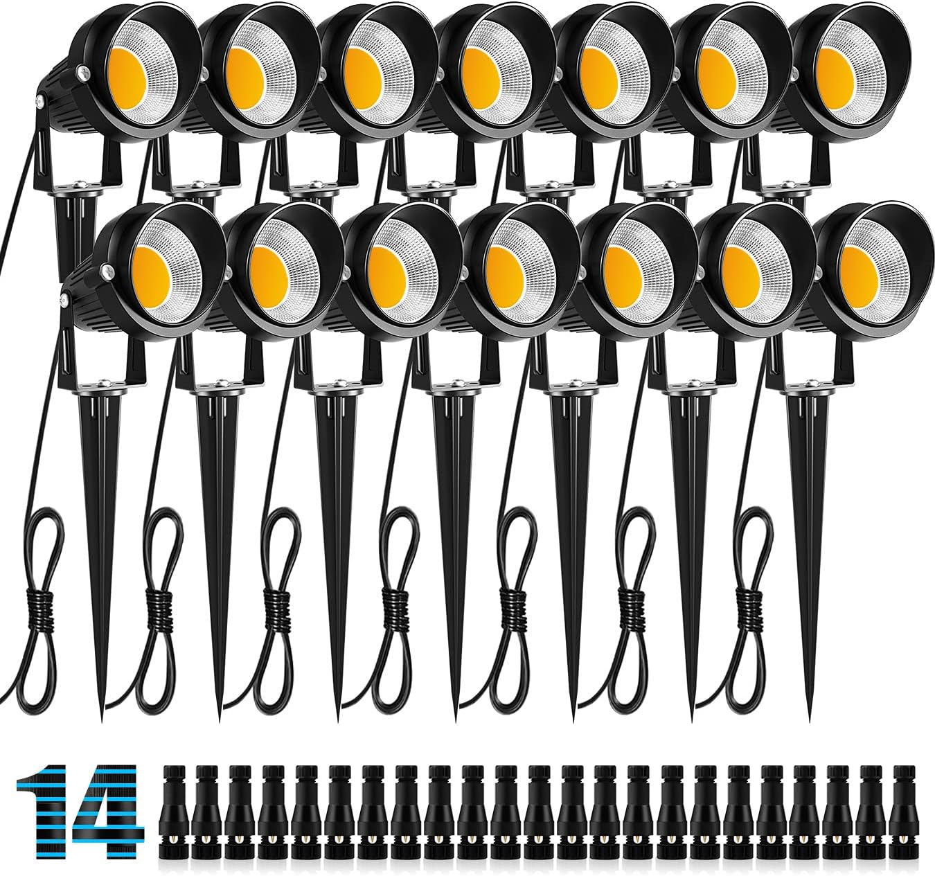 Outdoor Lighting Landscape - 10W LED Landscape Lights with Connectors,
