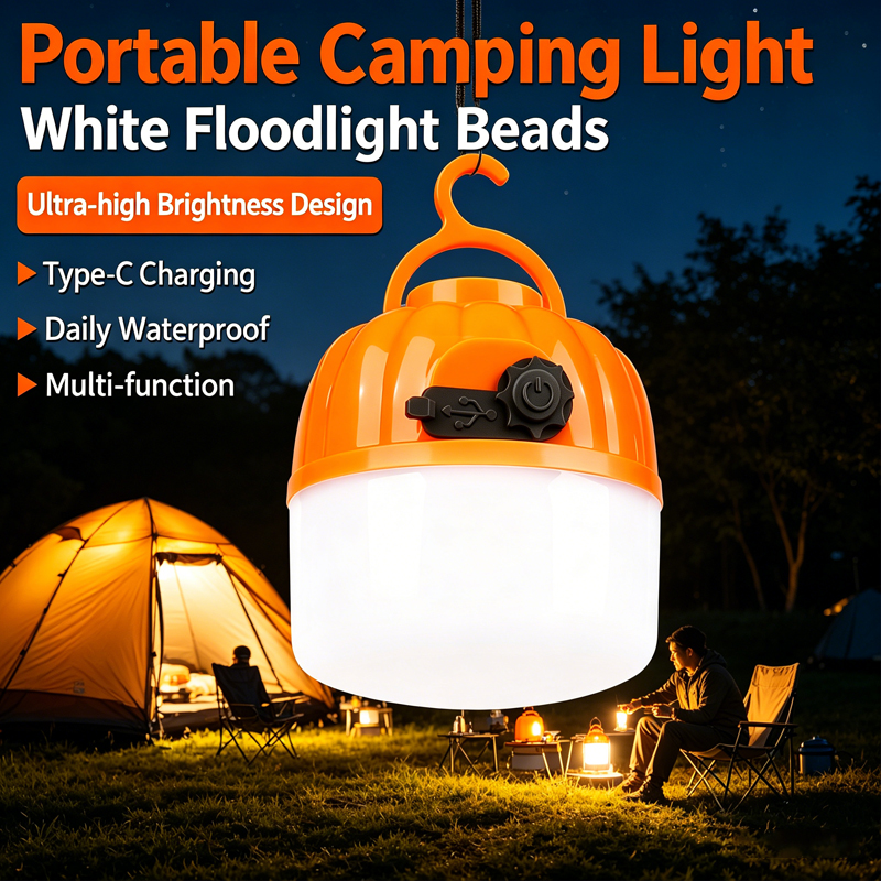 Outdoor Lighting Landscape - Mini Portable LED Pumpkin Bulb 6500K