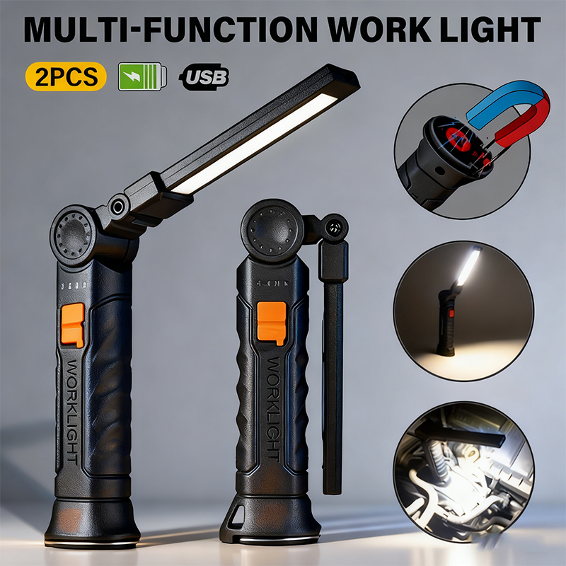 Outdoor Lighting Landscape - Portable COB LED Flashlight USB Rechargeable
