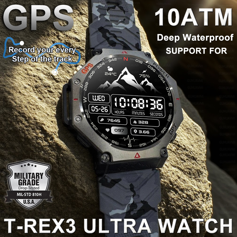 Outdoor Lighting Perspectives - Military Smart Watch T-Rex 3 Bulit-in