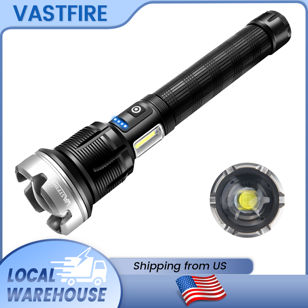 Outdoor Lighting Mains Powered - Zoomable Dual Light Hunting Flashlight, XHP90