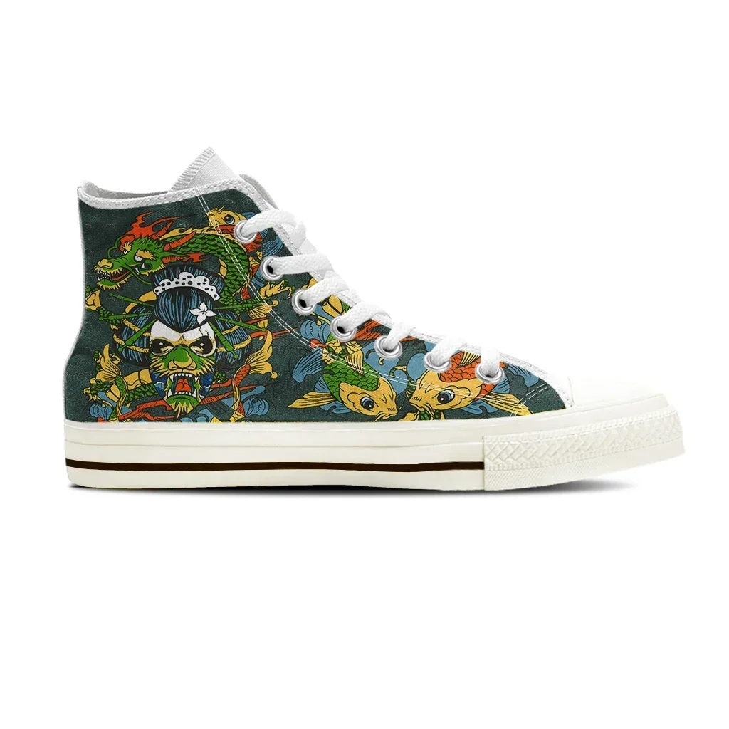 Outdoor Lighting Round - Fashion High Top Men Canvas Shoes
