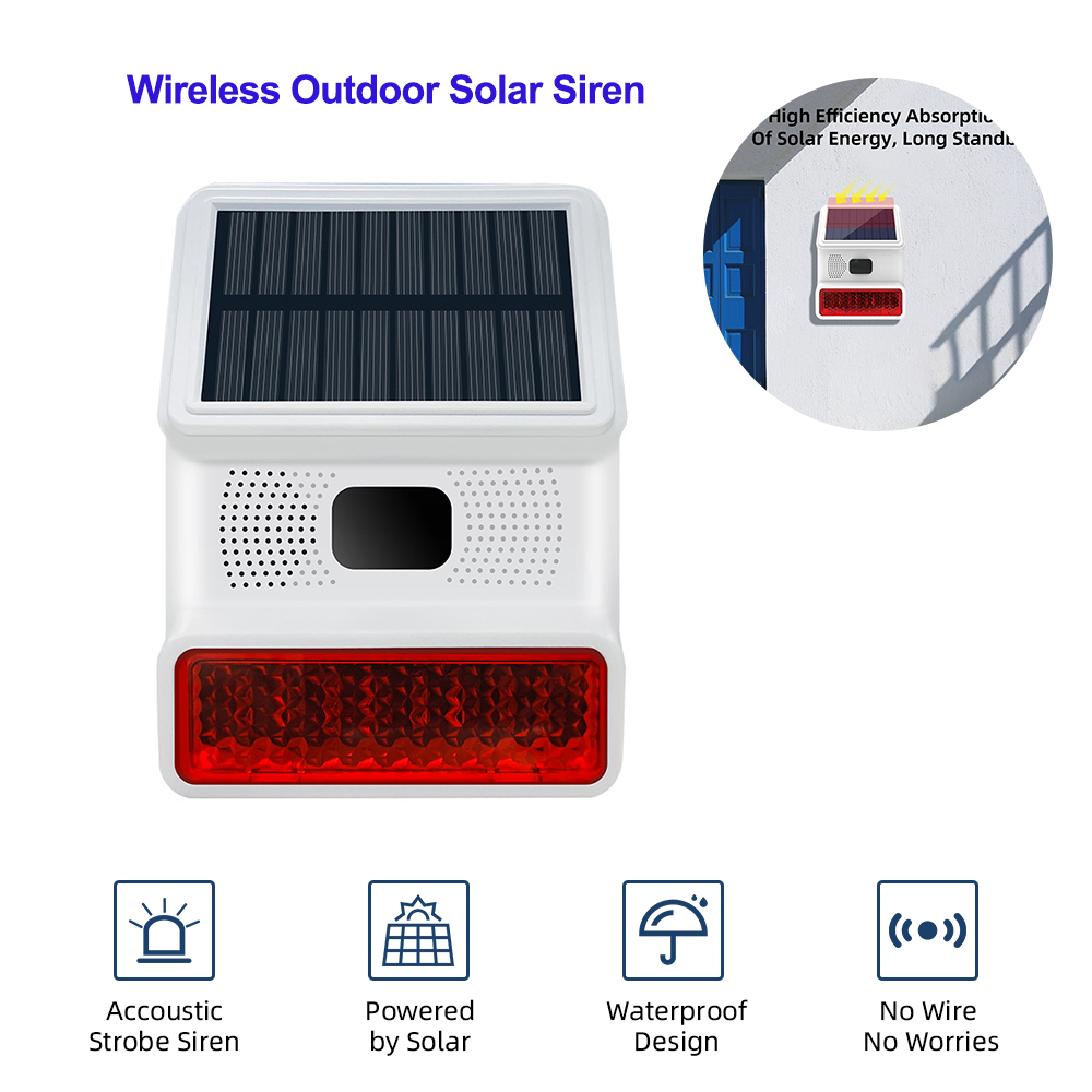 Outdoor Lighting Wireless - TAIBOAN 433MHZ Wireless Solar Sound Light