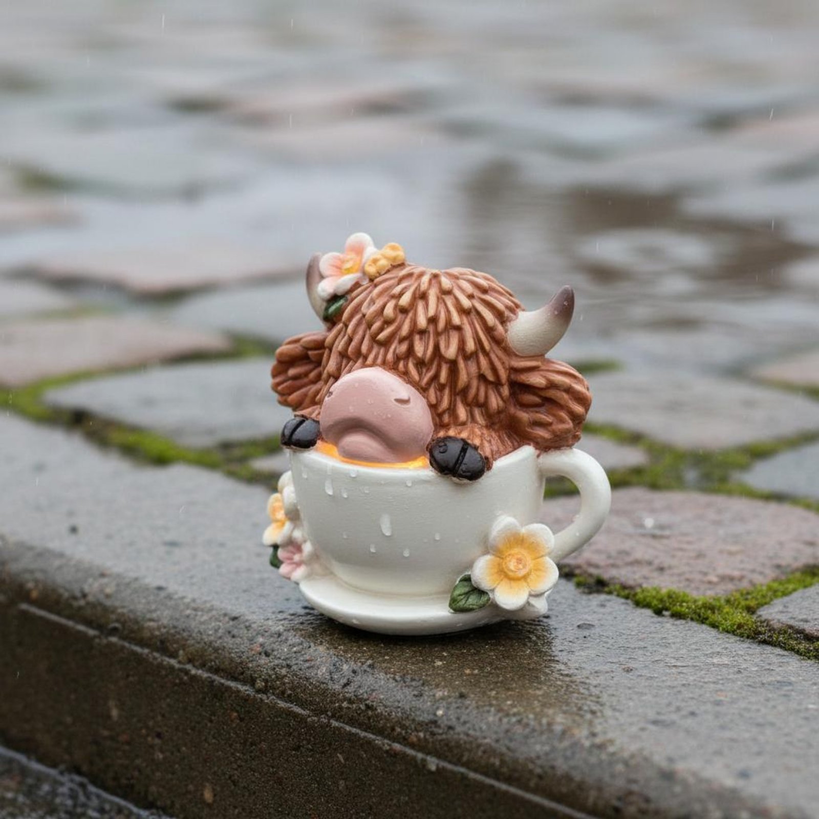 Outdoor Lighting Ip65 - Highland Cow Garden Light Resin Craft