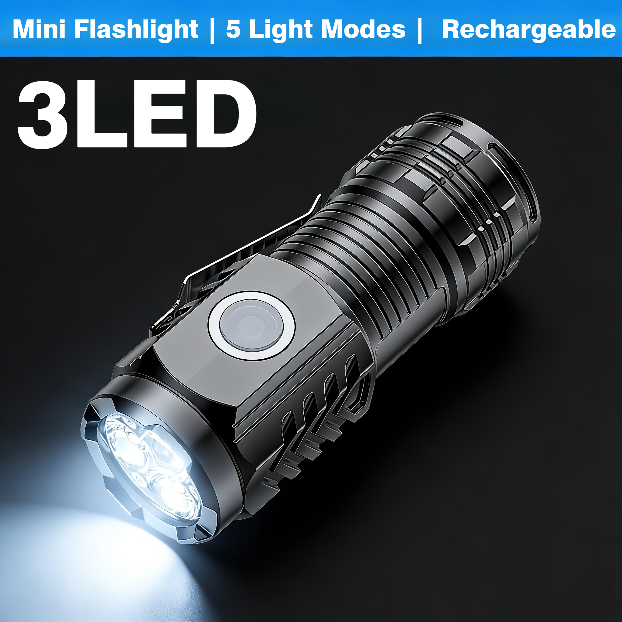Portable Mini 3 LED Handheld F - Zinc Outdoor Lighting ulasan dan harga