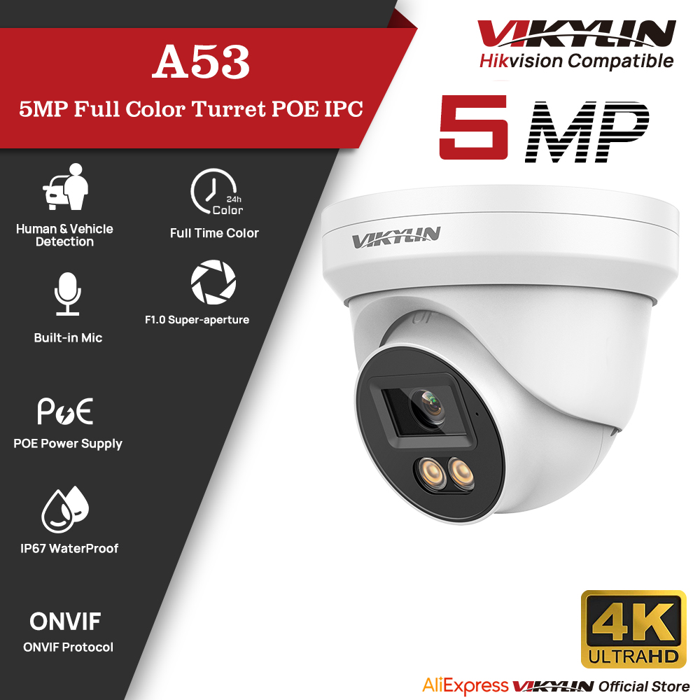VIKYLIN 5MP Full Color Night V - Outdoor Lighting Mains Powered ulasan dan harga