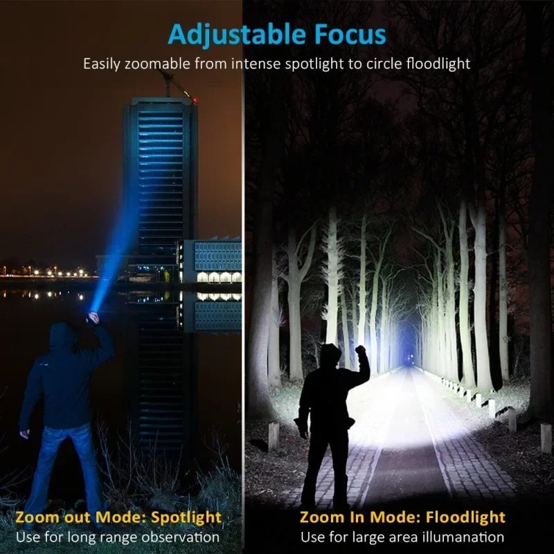 T6 LED Rechargeable Flashlight - Outdoor Lighting Landscape ulasan dan harga