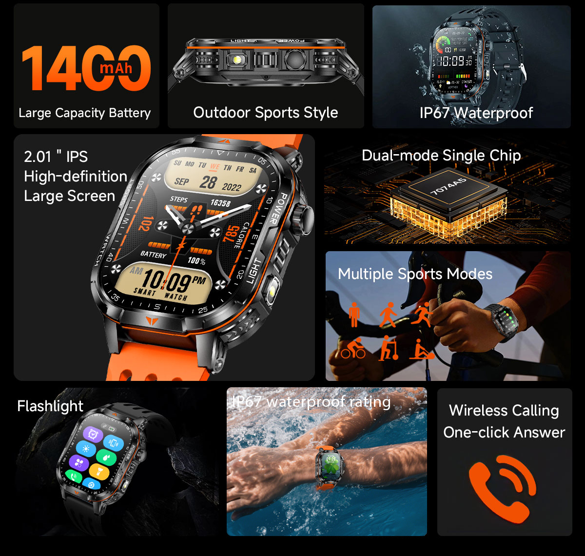 2026 New 1400mAh Super Large B - Outdoor Lighting Trends ulasan dan harga