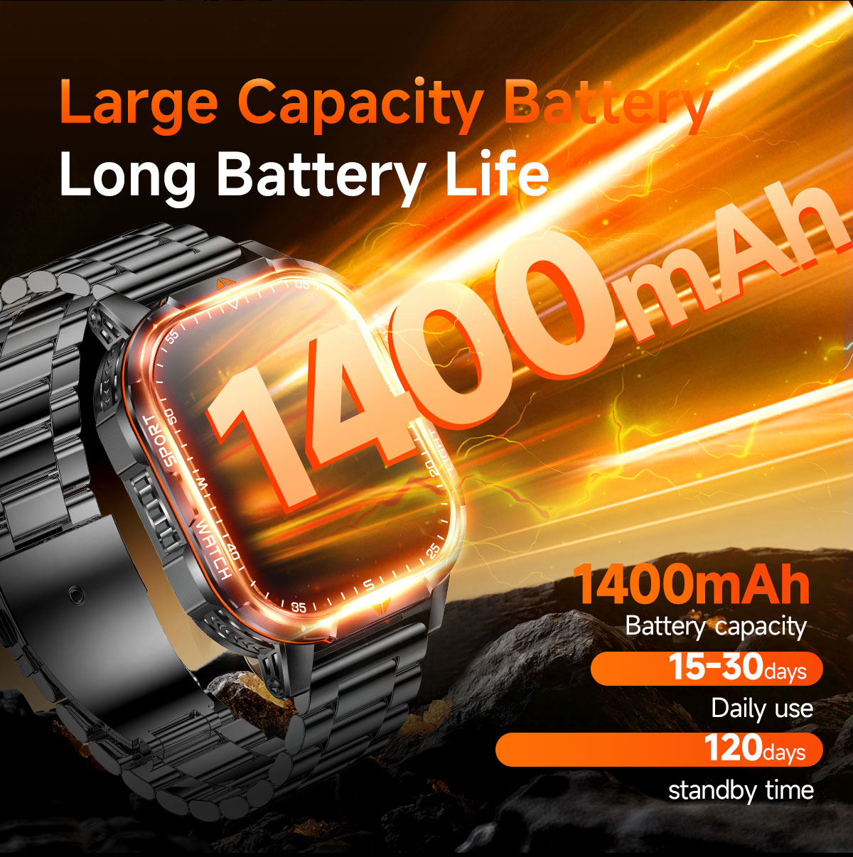 2026 New 1400mAh Super Large B - Outdoor Lighting Trends ulasan dan harga