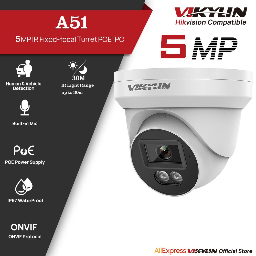 VIKYLIN 5MP IP Security Camera - Outdoor Lighting Mains Powered ulasan dan harga