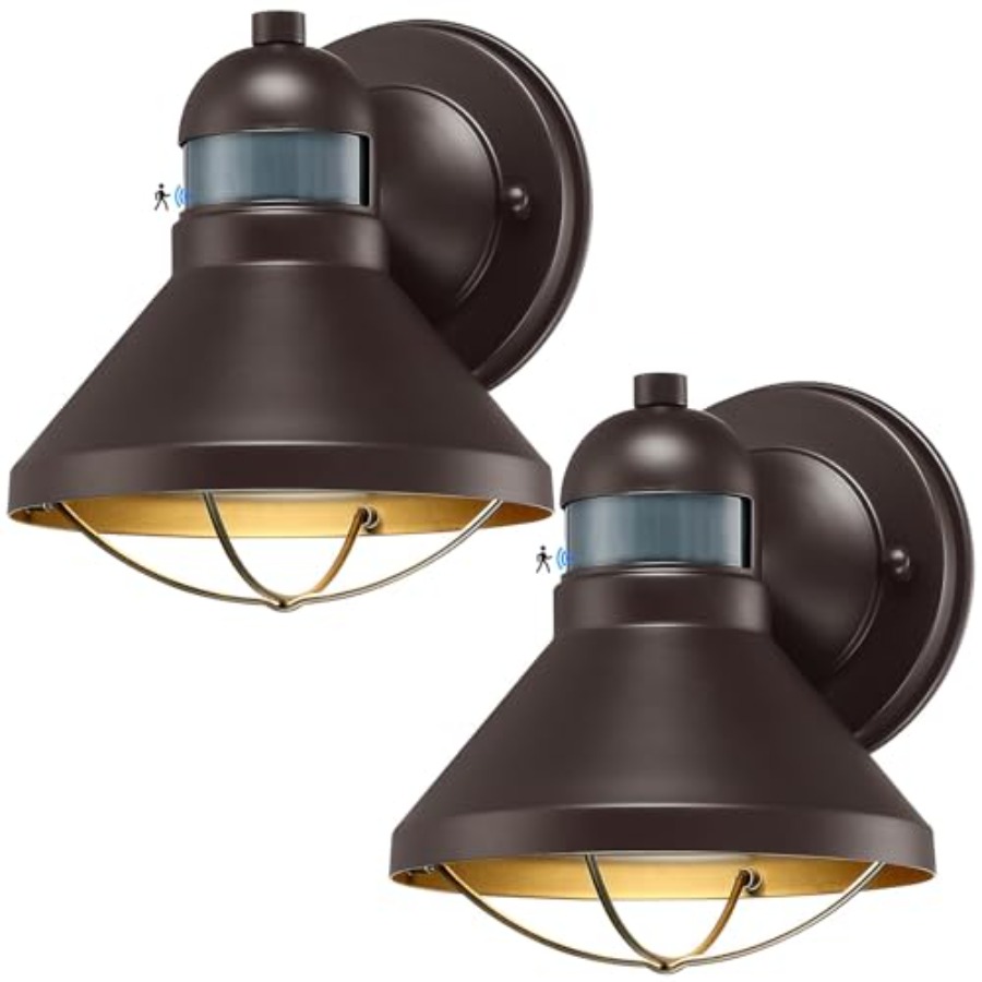 2 Pack Motion Sensor Outdoor L - Outdoor Lighting Sconce ulasan dan harga