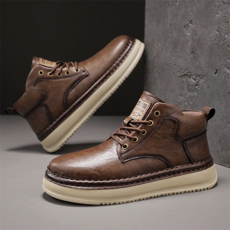 Men's Handmade Retro High-Top  - Outdoor Lighting Round ulasan dan harga