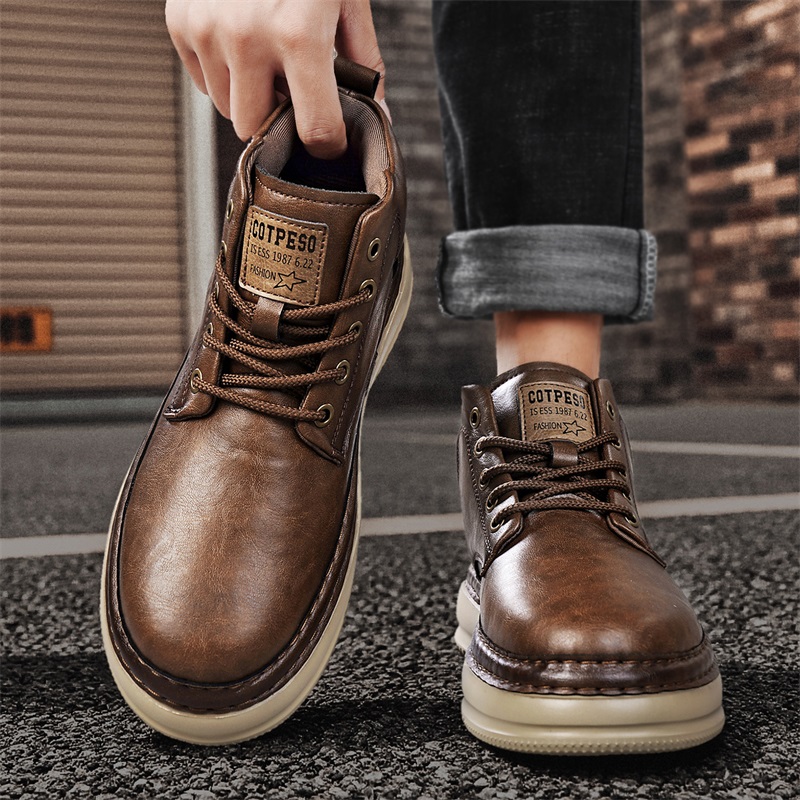 Men's Handmade Retro High-Top  - Outdoor Lighting Round ulasan dan harga