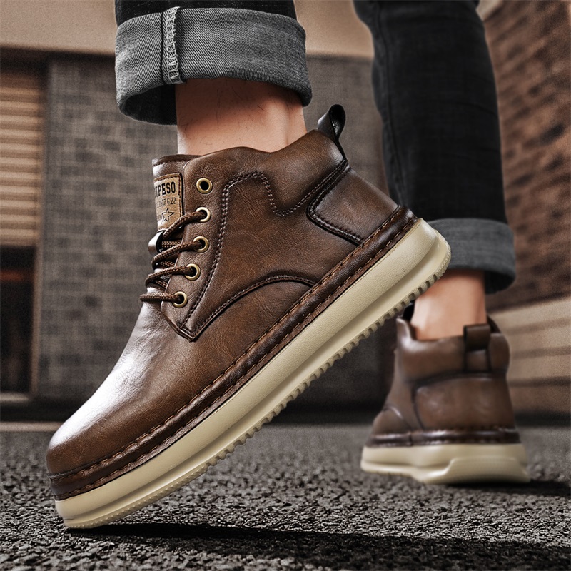 Men's Handmade Retro High-Top  - Outdoor Lighting Round ulasan dan harga