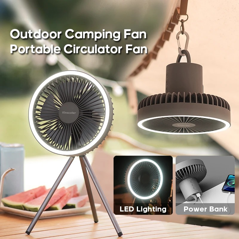 Portable Camping Fan With LED  - Outdoor Lighting Wireless ulasan dan harga