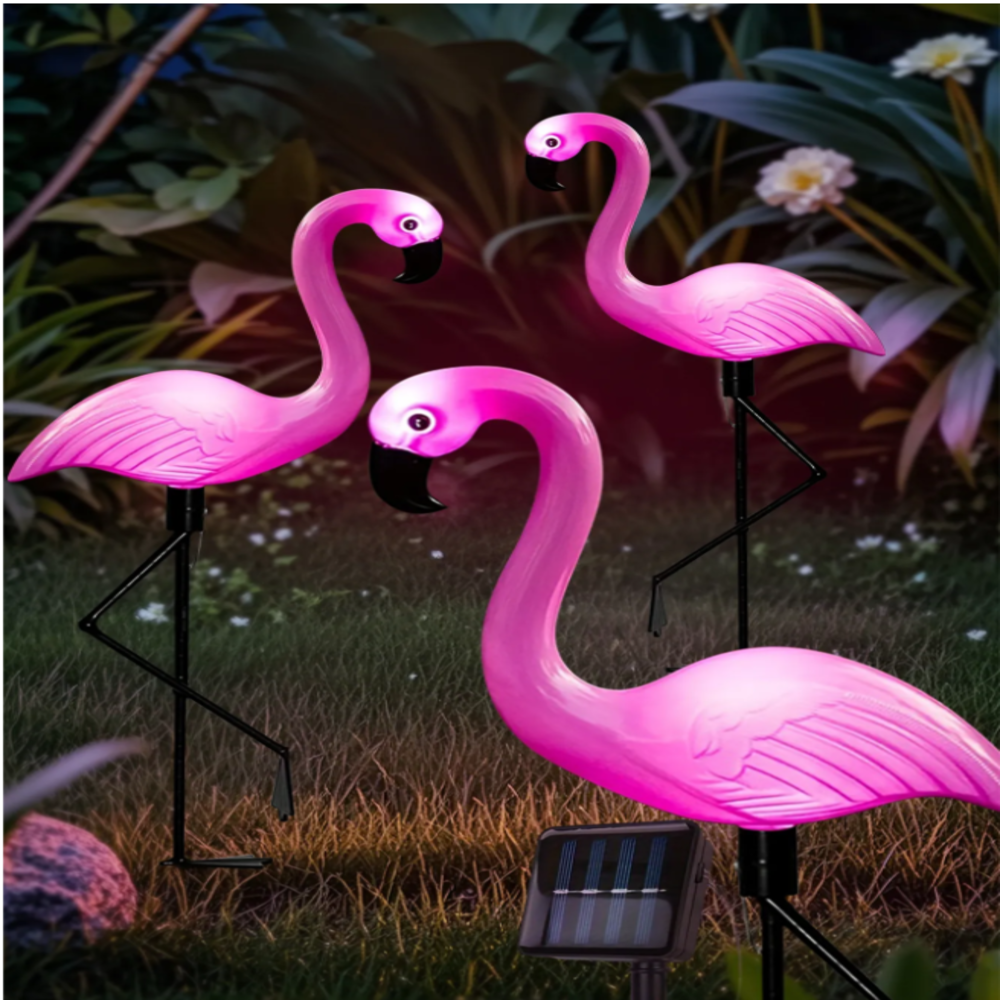 3Pcs Solar Powered Flamingo Gr - Solar Path Light ulasan dan harga