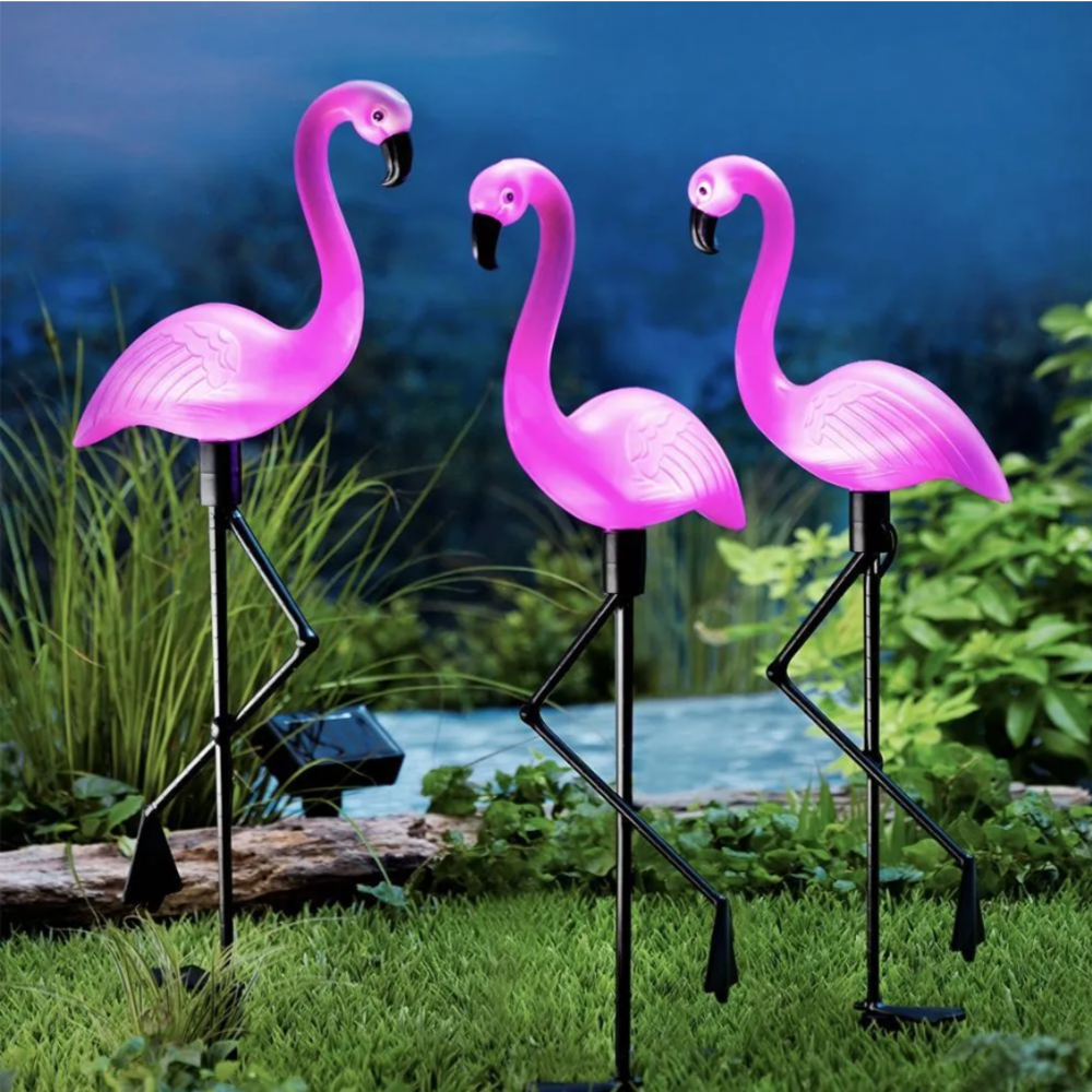 3Pcs Solar Powered Flamingo Gr - Solar Path Light ulasan dan harga