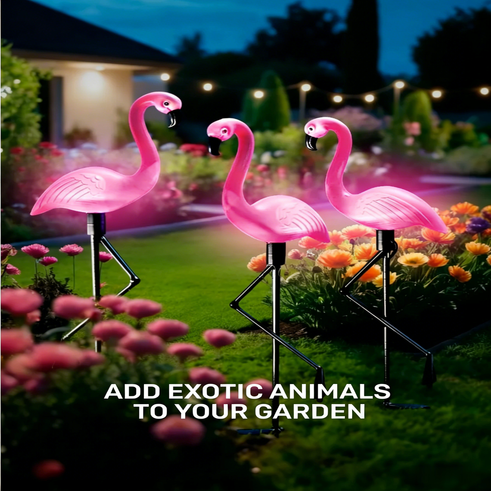 3Pcs Solar Powered Flamingo Gr - Solar Path Light ulasan dan harga