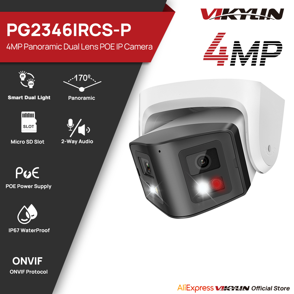Vikylin 4MP Panoramic Smart Du - Outdoor Lighting Mains Powered ulasan dan harga