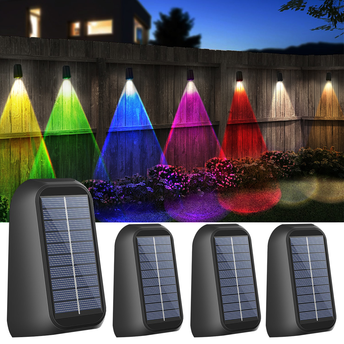 Solar Wall Lamp Solar Fence Li - Outdoor Lighting Sconce ulasan dan harga