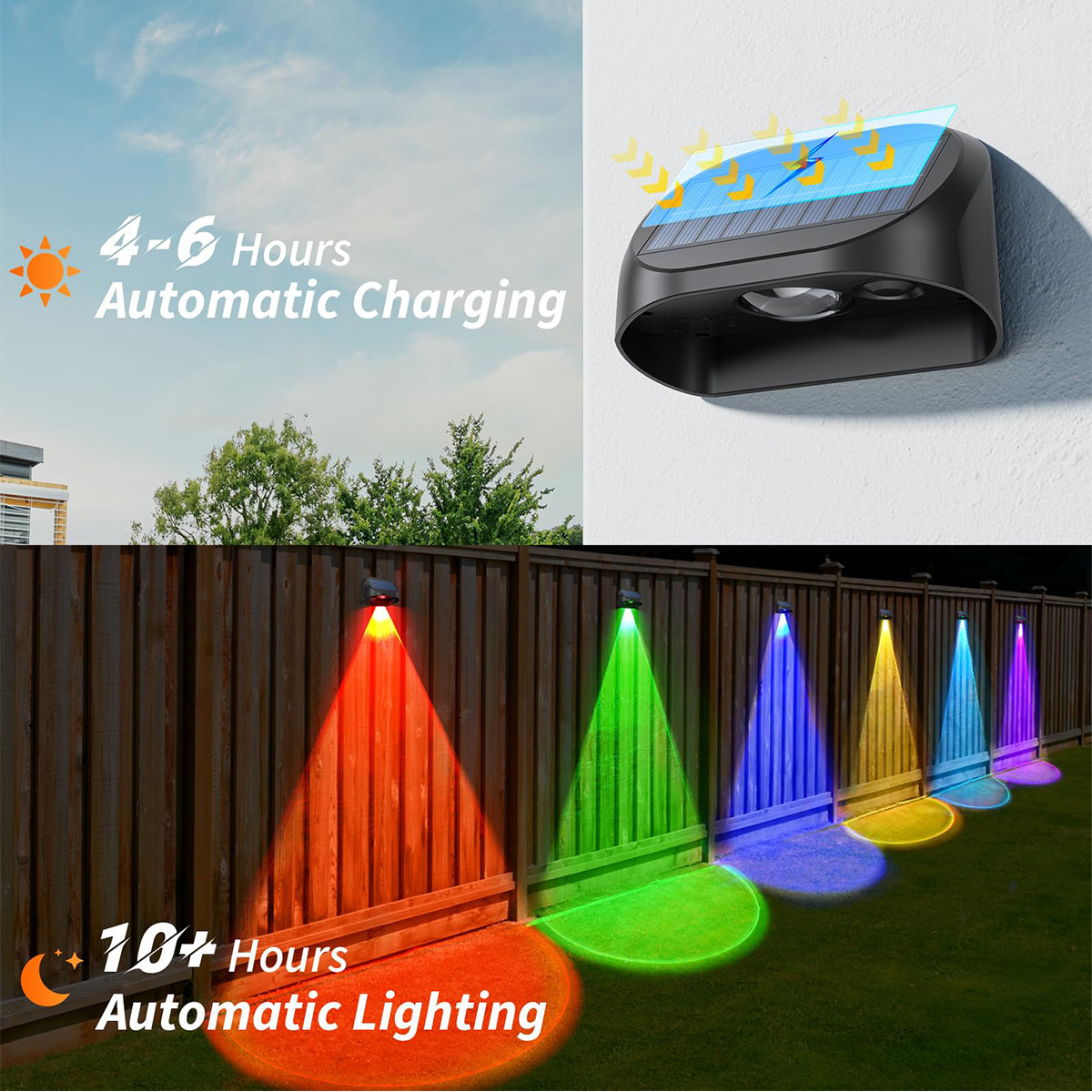 Solar Wall Lamp Solar Fence Li - Outdoor Lighting Sconce ulasan dan harga