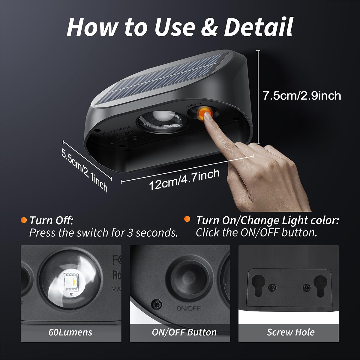 Solar Wall Lamp Solar Fence Li - Outdoor Lighting Sconce ulasan dan harga