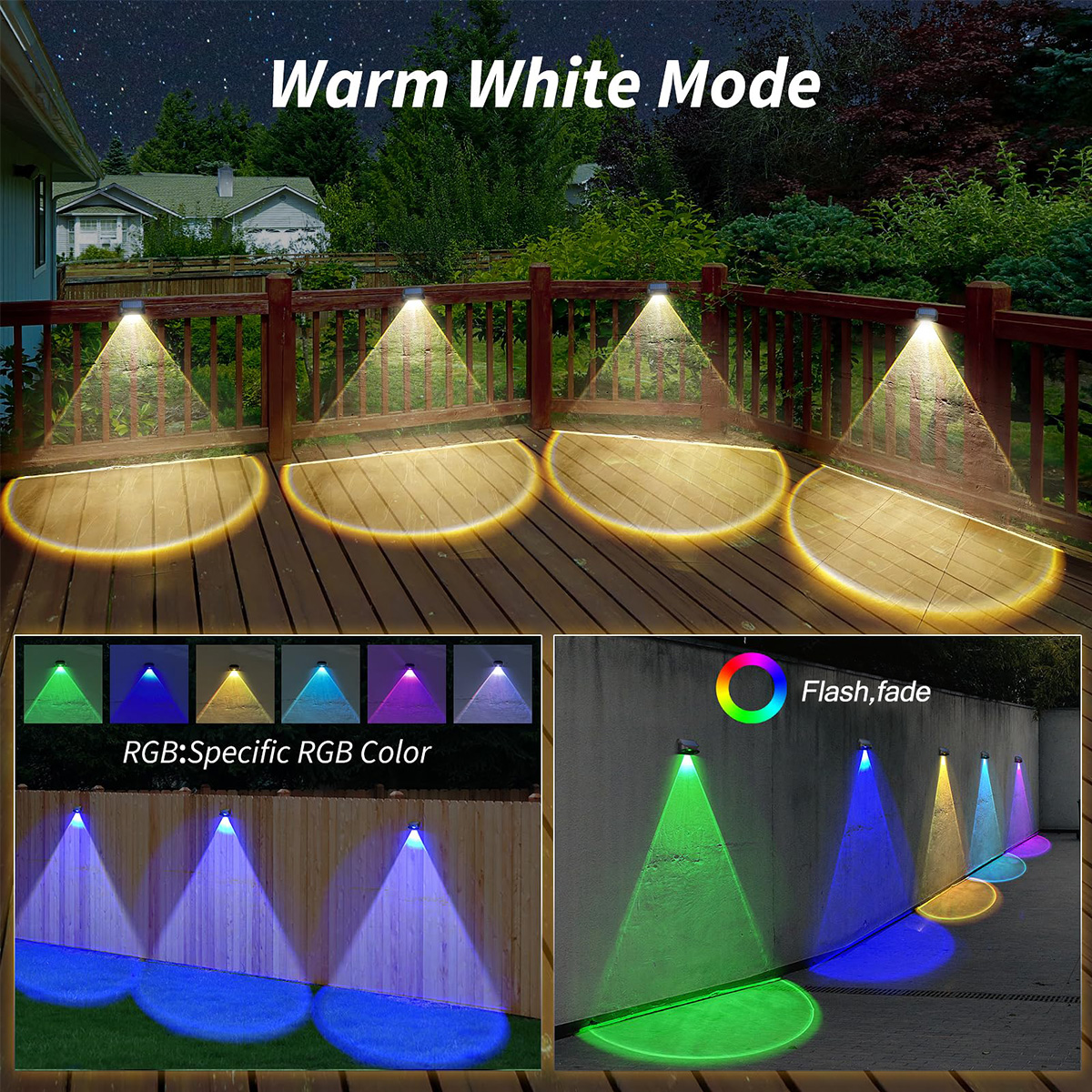 Solar Wall Lamp Solar Fence Li - Outdoor Lighting Sconce ulasan dan harga