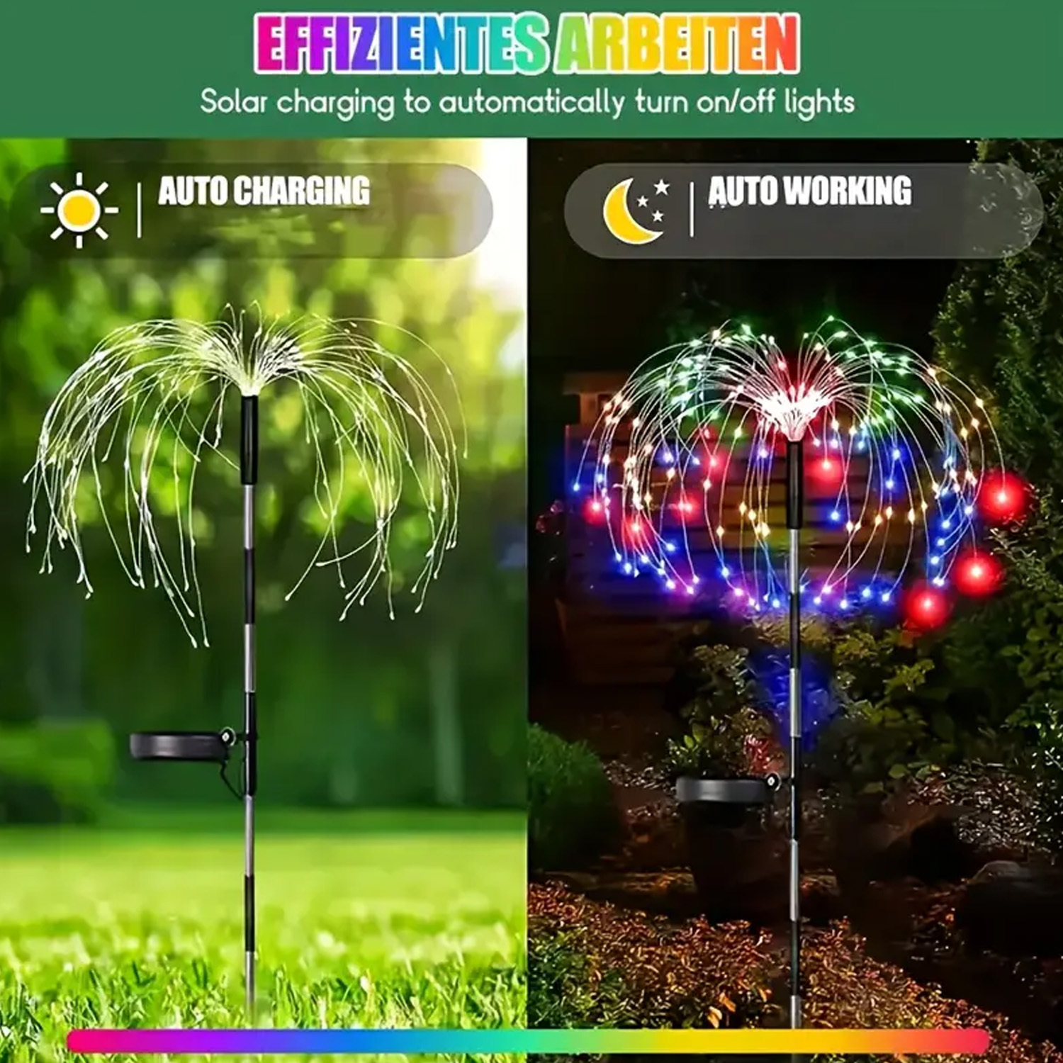8-Mode Solar Firework Lights w - Outdoor Lighting For Photography ulasan dan harga
