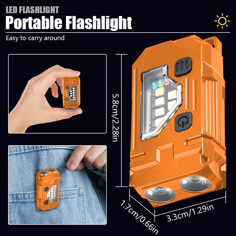 Mini Keychain EDC Flashlight R - Zinc Outdoor Lighting ulasan dan harga