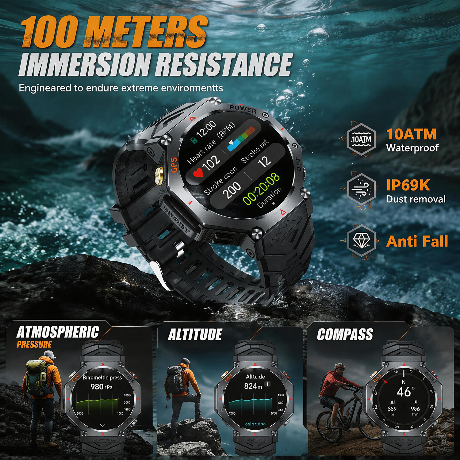 Military Smart Watch T-Rex 3 B - Outdoor Lighting Perspectives ulasan dan harga