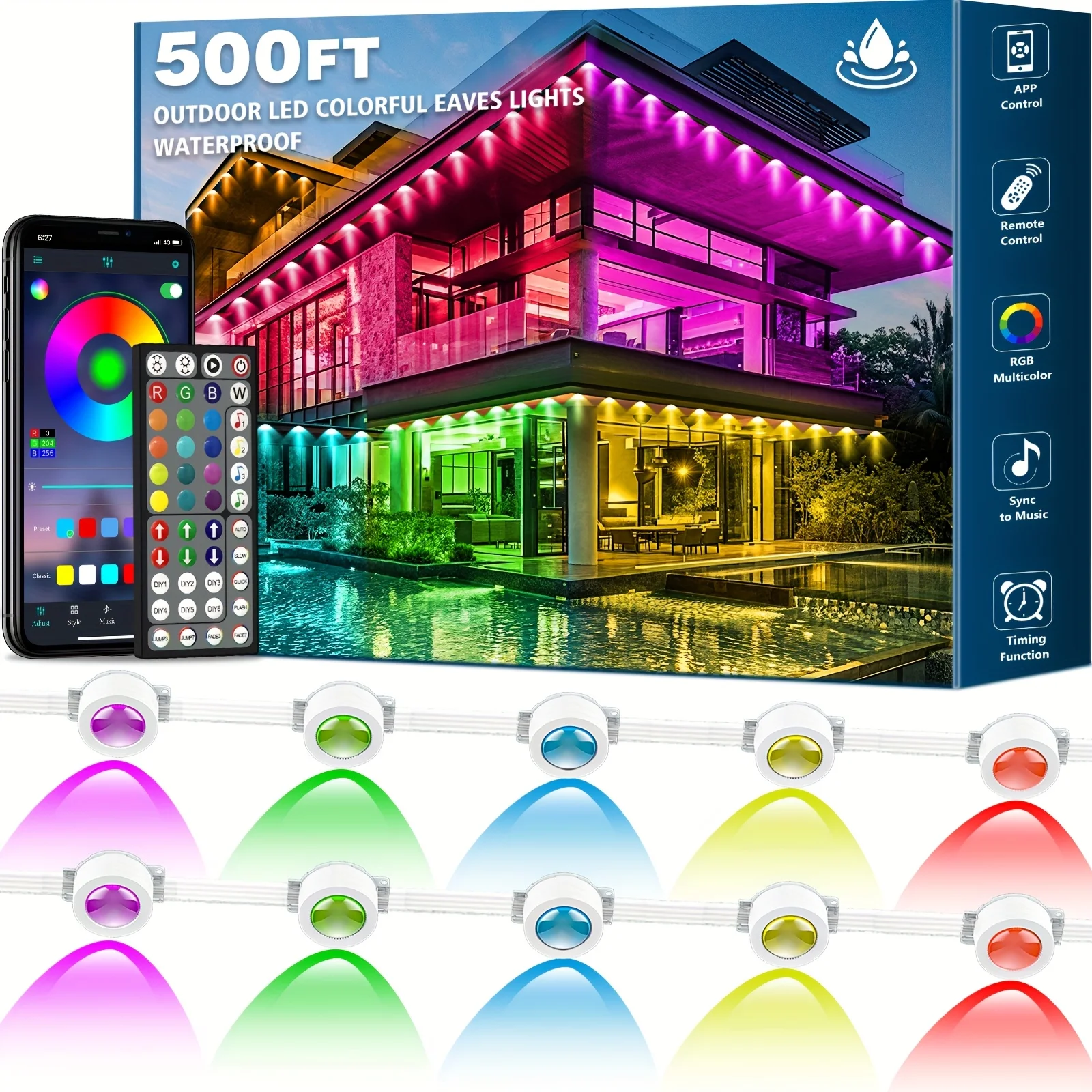 500 Feet, 250 Bulbs, IP67 Wate - Solar Path Light ulasan dan harga