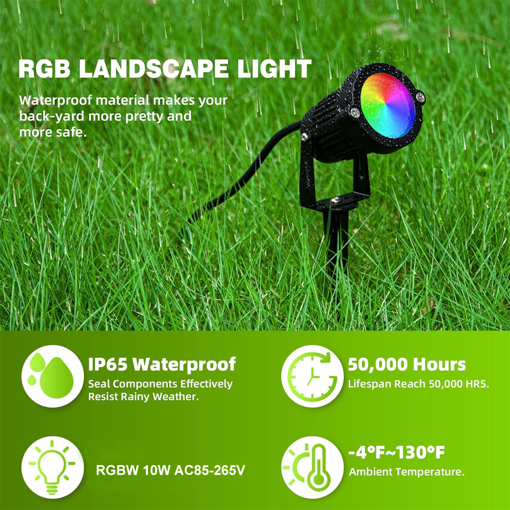 RGBW Landscape Lighting 10W wi - Outdoor Lighting Ip65 ulasan dan harga