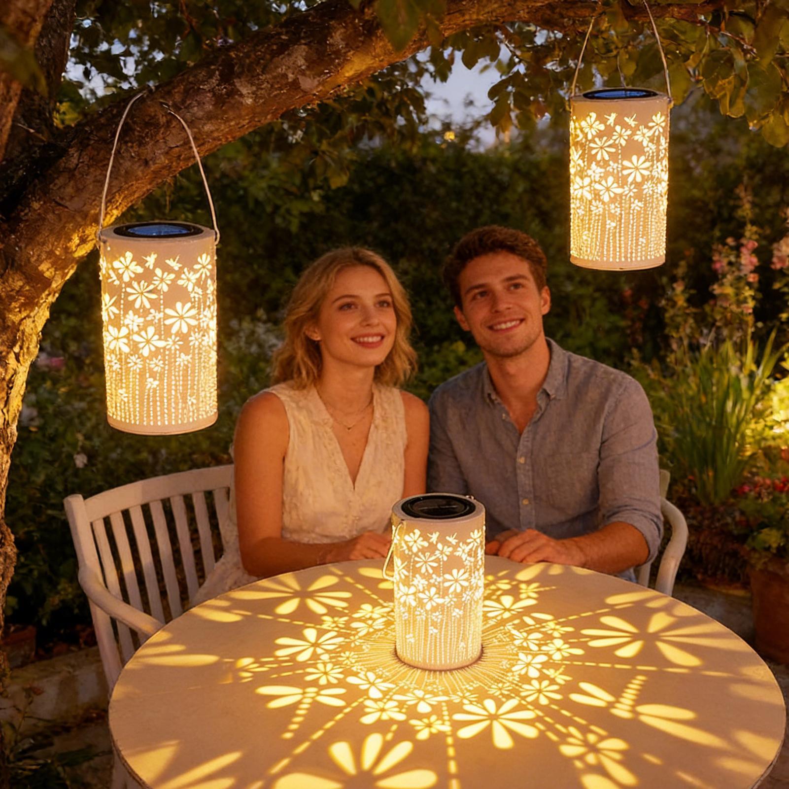 Solar Lanterns Colorful Metal  - Solar Path Light ulasan dan harga
