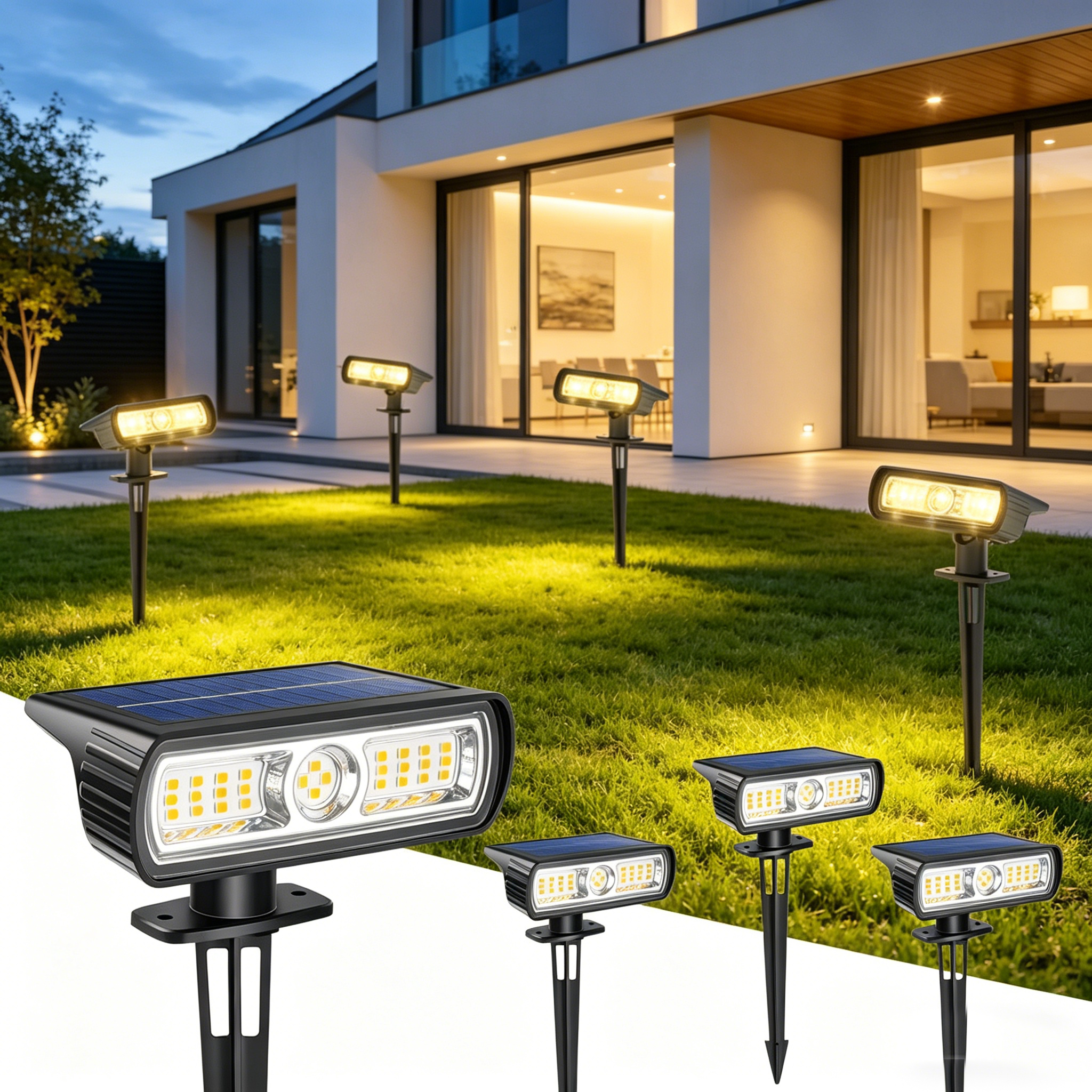 4 Pack Solar Landscape Spot Li - Outdoor Lighting Landscape ulasan dan harga