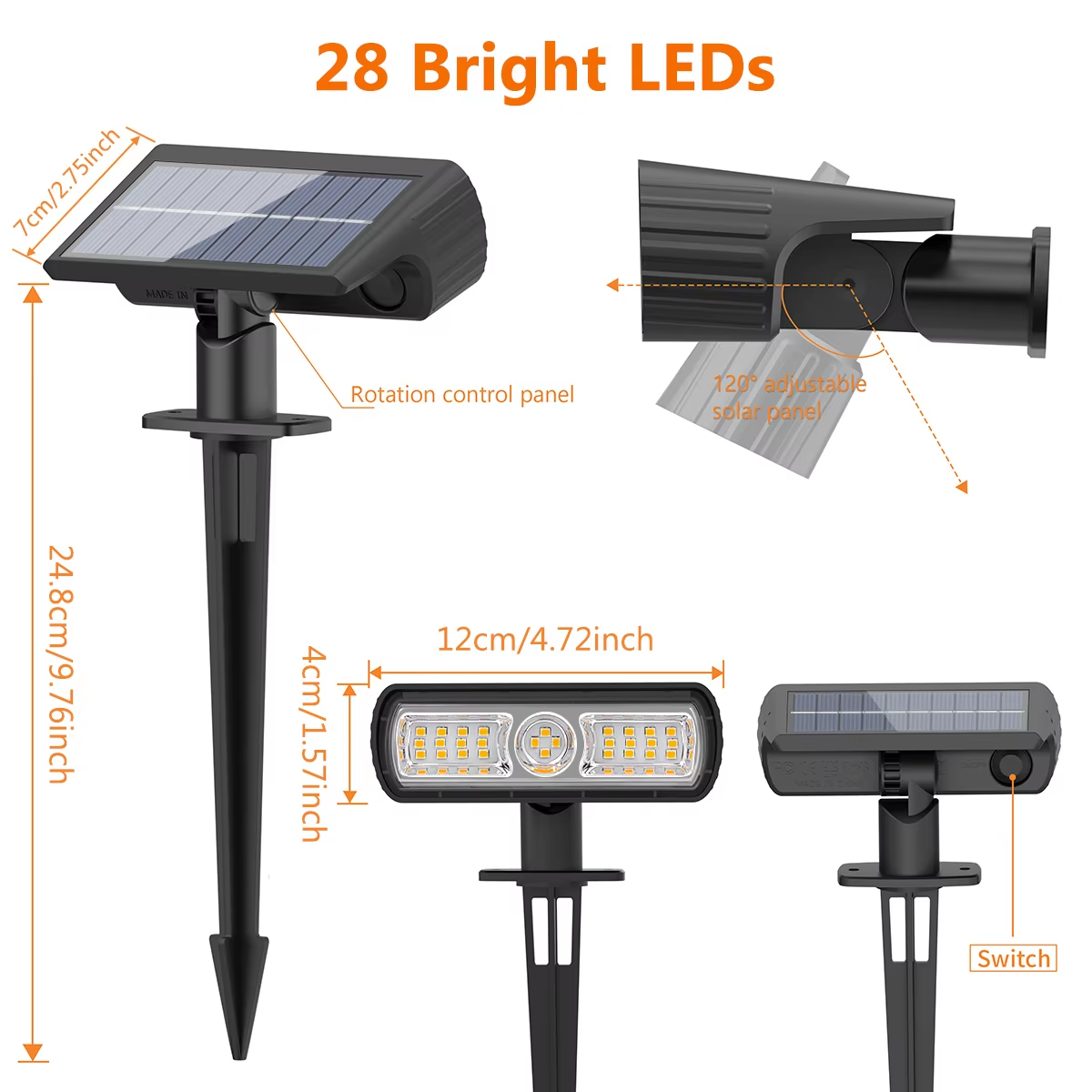 4 Pack Solar Landscape Spot Li - Outdoor Lighting Landscape ulasan dan harga