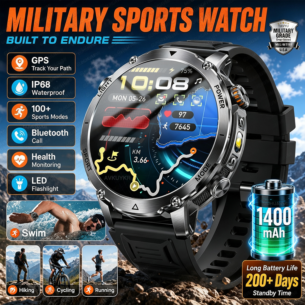 1400mAh GPS Smart Watch Men 20 - Outdoor Lighting Perspectives ulasan dan harga