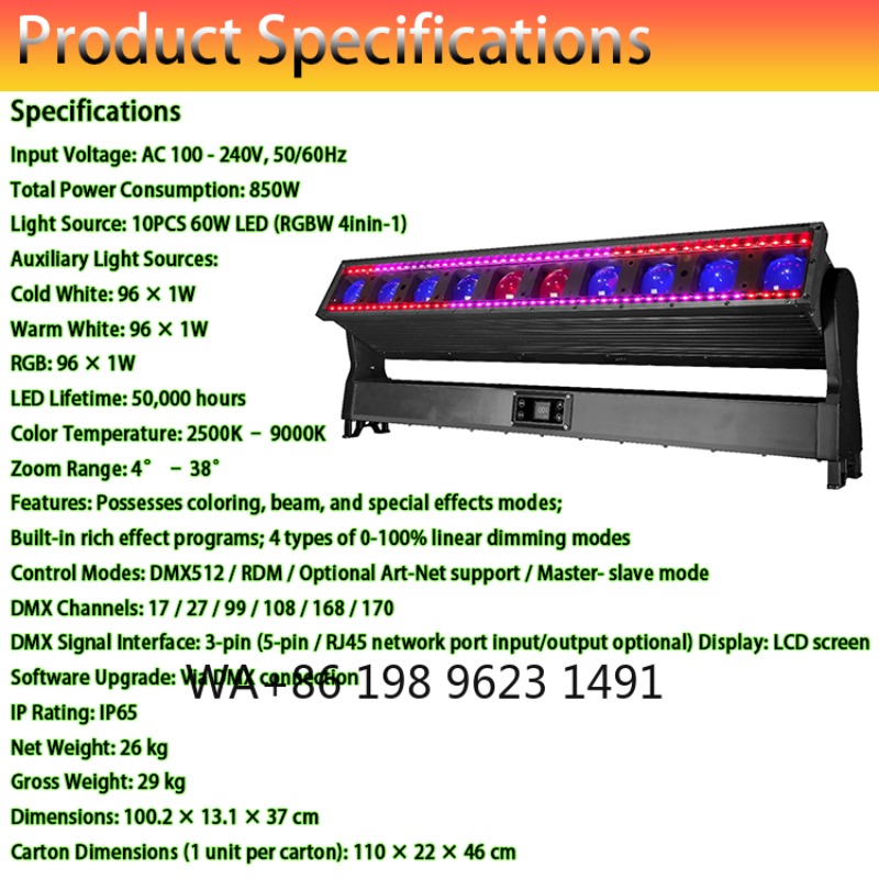 10Head 60W RGBW IP65 Waterproo - Outdoor Lighting Ip65 ulasan dan harga