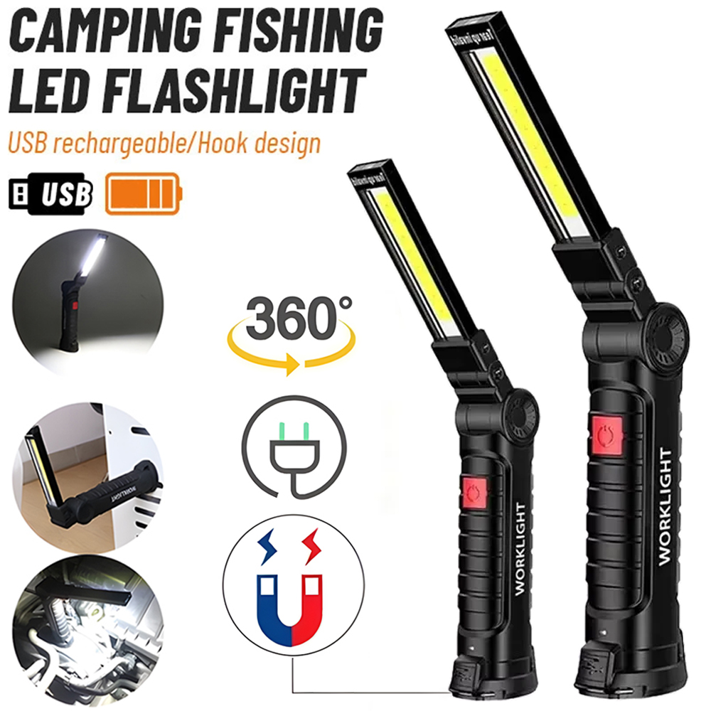 LED COB Flashlight USB Recharg - Outdoor Lighting Landscape ulasan dan harga