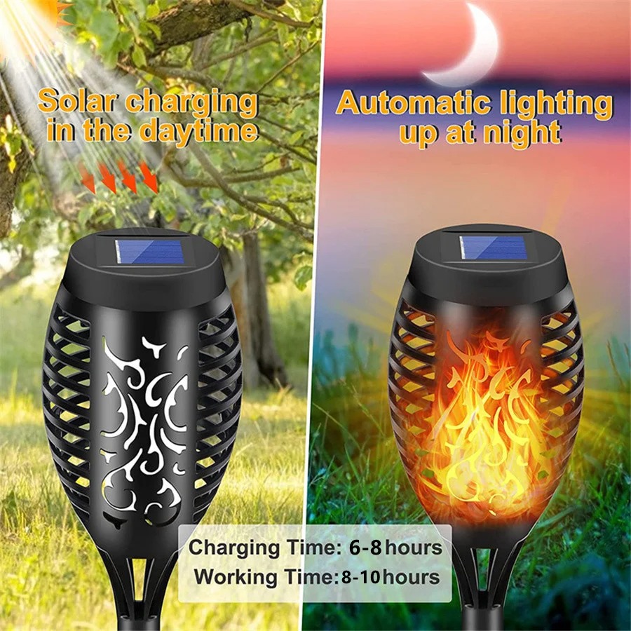 Waterproof Solar Led Flame Tor - Solar Path Light ulasan dan harga