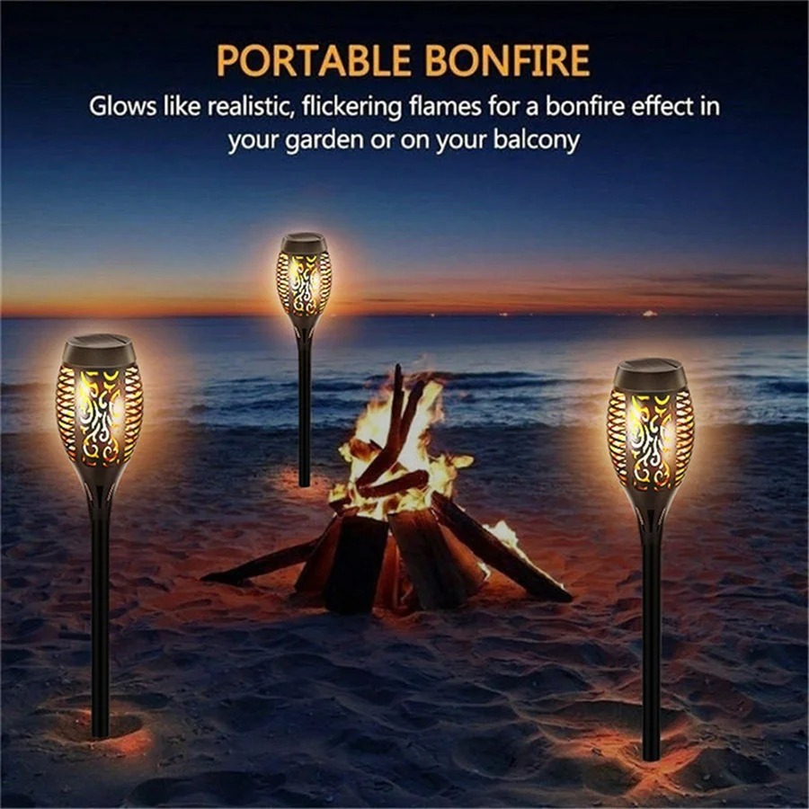 Waterproof Solar Led Flame Tor - Solar Path Light ulasan dan harga