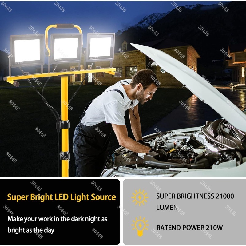 Led work light, portable flood - Outdoor Lighting Mains Powered ulasan dan harga